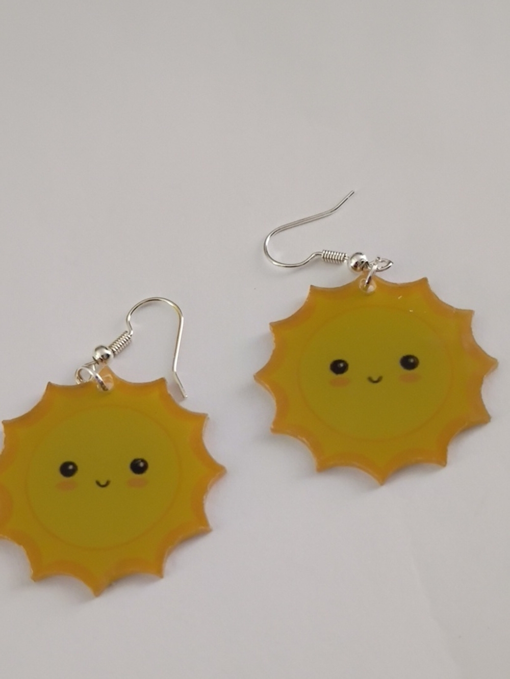 Cute Yellow Sun Drop Earrings